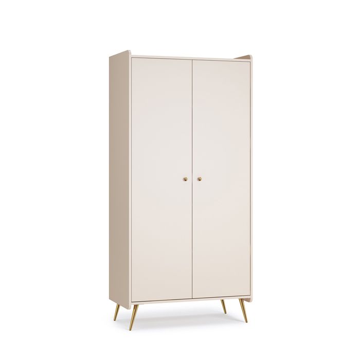 Armoire 2 portes Vox - Lunea - 90 x 50 2 x 188cm - Cachemire