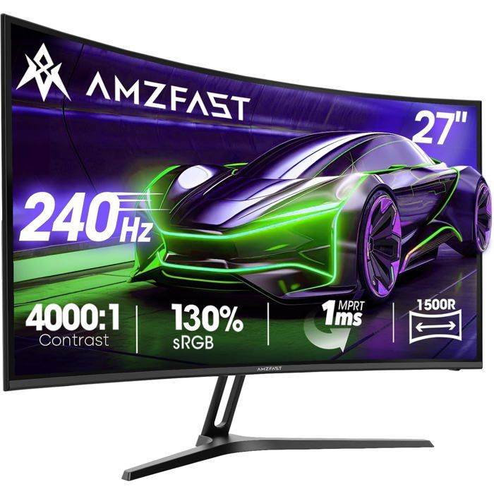 Écran PC Gamer Incurvé Amzfast AMZG27C1Pro 27 pouces FHD 240Hz 1ms