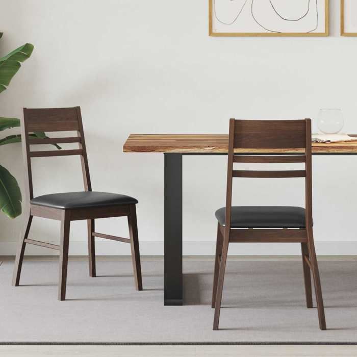 2 pcs Chaises de cuisine Marron - Magnifique Chaises de salle à manger Classique Pour salon Marron Clair 43x54x89cm 9522