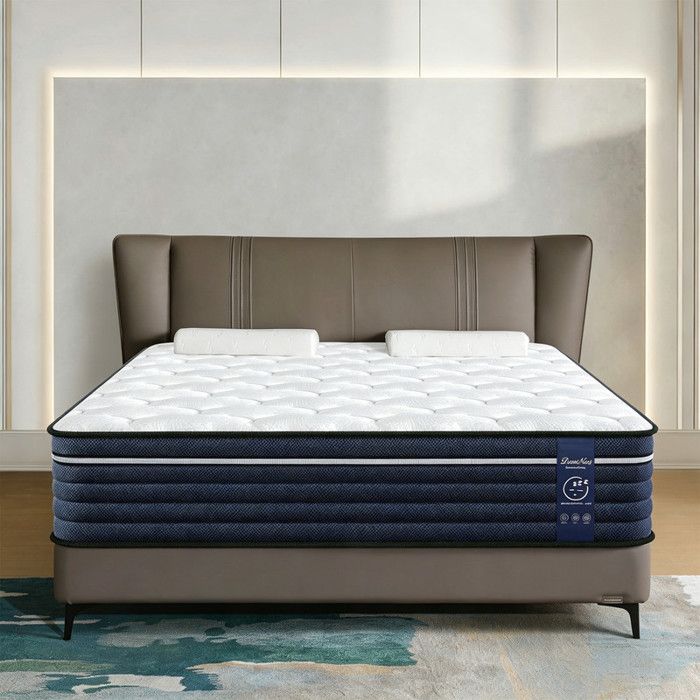 Matelas 140x200 cm Luxe Mousse à Mémoire de Forme Épais 30cm Fermeté Moyenne 10 Zones Soutien ParfaitDurable et Respirant