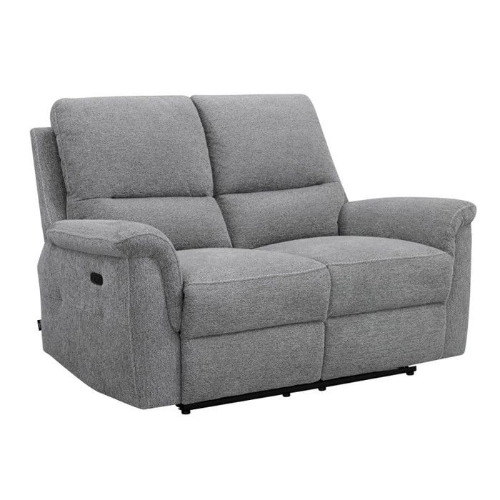 Canapé relax électrique 2 places en tissu doux gris – LEONIE Meubletmoi Canapé relax électrique 2 places en tissu doux gris – LEONIE Meubletmoi