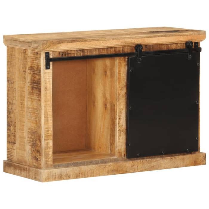 (10178)Commode - contemporain - Buffet rangement - 80x30x55 cm bois de manguier brut massif poid:18 kg