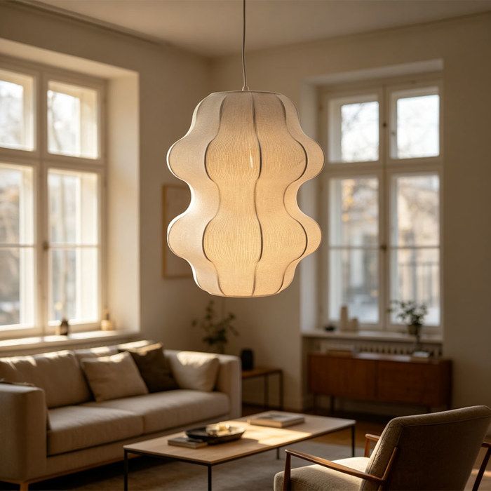 Milton & Oldbrook Lampe à Suspension Ø 26 cm Torun Blanc