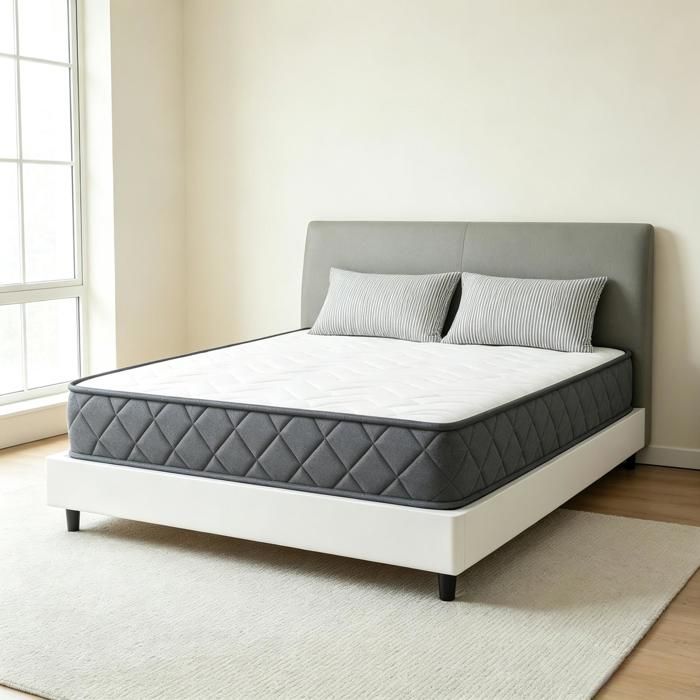 Matelas mémoire de forme - 200x160 cm - Mousse ondulée - Soutien ferme - Housse en maille douce
