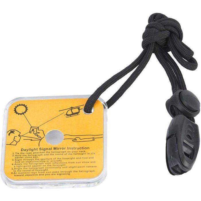 Miroir de Signalisation Randonnee Acrylique Signal Miroir Sauvetage Survie Réflecteur Miroir Portable Utilitaire Auto-assistance