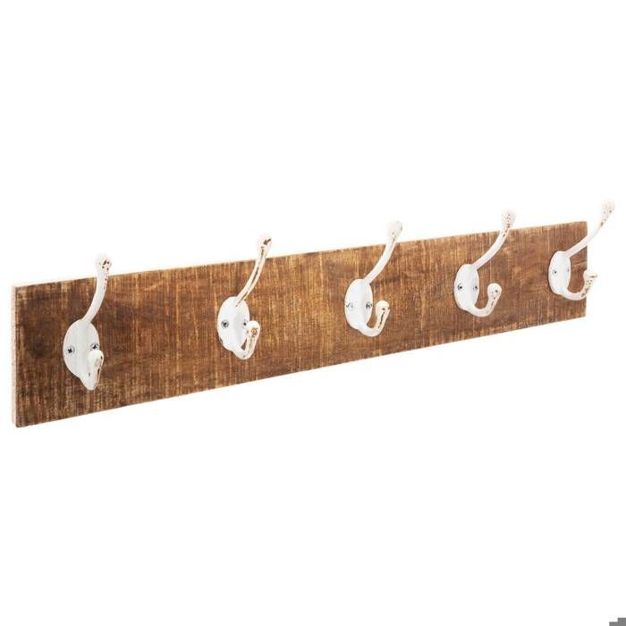 Patère Alvaro en bois 5 crochets - Atmosphera Créateur dintérieur