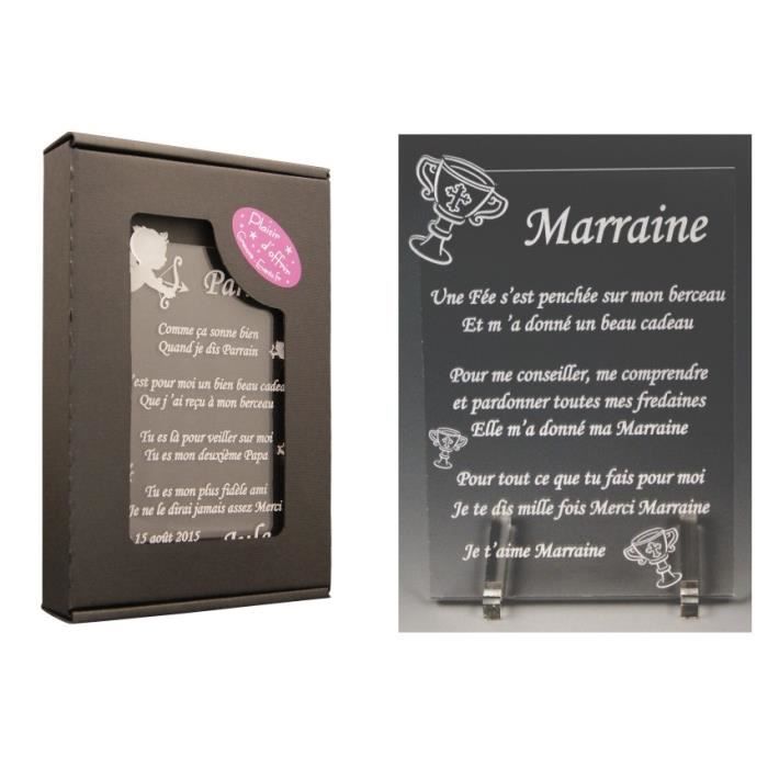 1 Poeme Marraine Calice Specialiste Des Cadeaux Parrain Marraine Bapteme Cdiscount Maison