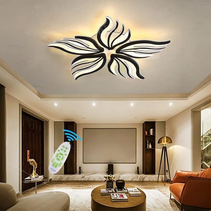 Plafonnier LED Dimmable Eclairage de Plafond à Changement de Couleur RGB  Rond Lampe de Plafond Moderne Luminaire Lustre Intelligent pour Chambre  Salon