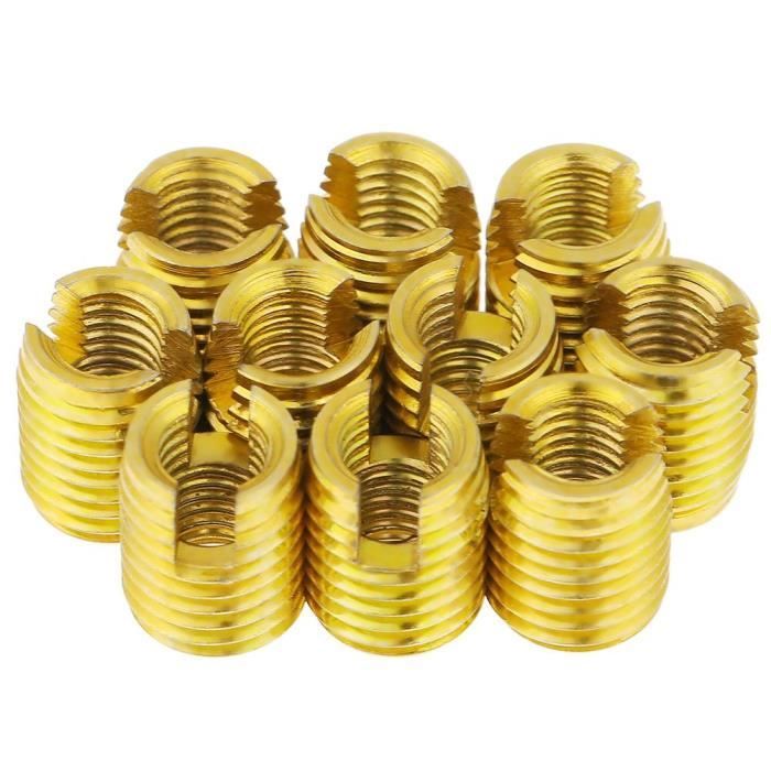 10pcs M8 x M5 Insert taraudé autotaraudeur 302 à fente bague à vis pour