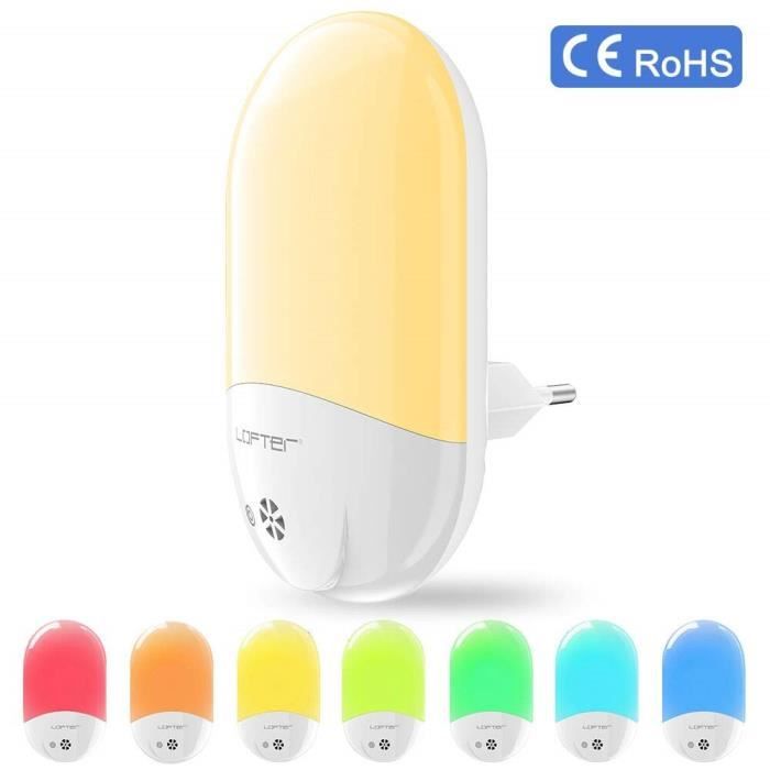 Veilleuse Enfant Prise Electrique Rgb Multicouleur Veilleuse Led Detecteur De Lumiere Automatique Avec Capteur Crepusculaire Cdiscount Puericulture Eveil Bebe