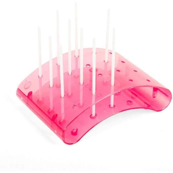 Support En Acrylique Pour Cake Pops Et Sucettes - 20 Trous Avec 100 Bâtonnets - Pour Fêtes Et Mariages - 9