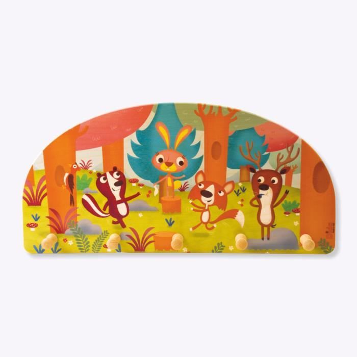 Dida Porte Manteaux Enfant Animaux Qui Jouent Dans La Foret Porte Manteau Mural En Bois Pour Chambres D Enfant Et Bebe Cdiscount Puericulture Eveil Bebe