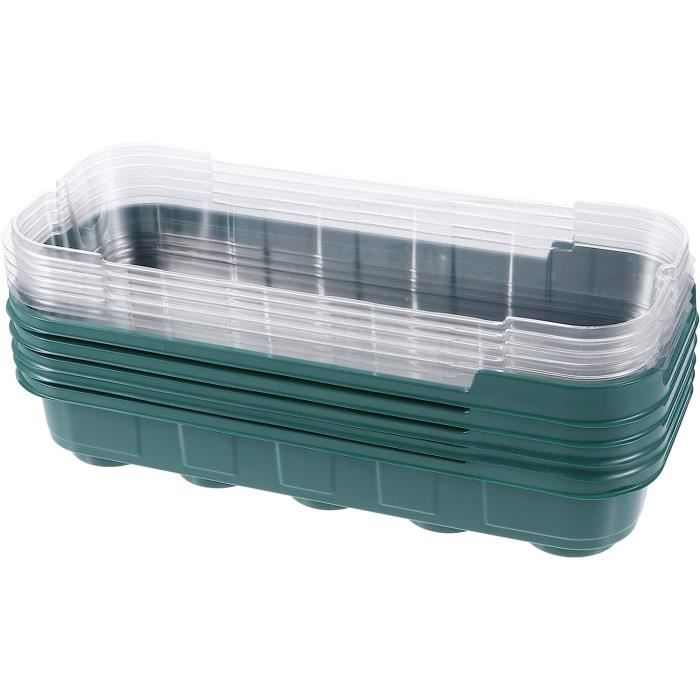 Plateau De Germination En Plastique - Set De Pots Pour Semis, Micro-pousses - Jardinage Intérieur, Balcon, Culture Maison - 7