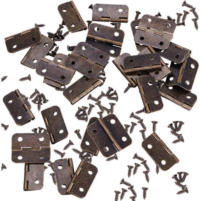 Mini Charnières Vintage Homecraft – Lot Artisanal, USA, Fabrication Maison, Neuves