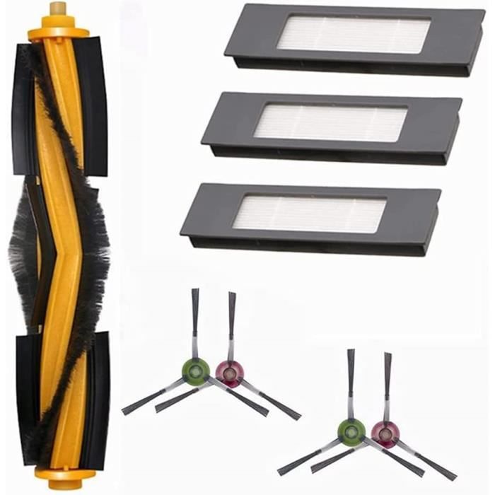 Rebirthcare Accessoires pour Ecovacs N8 N8+ N8 Pro T9 T9+ T8 AIVI T8 AIVI+ OZMO 950 920 DX5G-KTA Aspirateur Filtre Kit Pièces Rechange1 Principale Brosse à Rouleau Filtres (T8-10bags