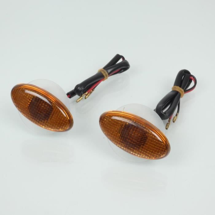 Color : 2pcs Black Clignotant de Moto 2pcs Mini indicateur de Moto Voyant de clignotement clignoteur clignoteur 12V pour saleté vélo PCX 125 LTZ400 FZ6 Z800 MT07
