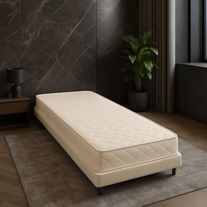 Matelas Trs Ferme face de contact Mmoire de Forme 60 Kg-m3 Pour Canap Lit 90x190 cm epaisseur 14 cm - 5 zones de Confort - Ame Poli
