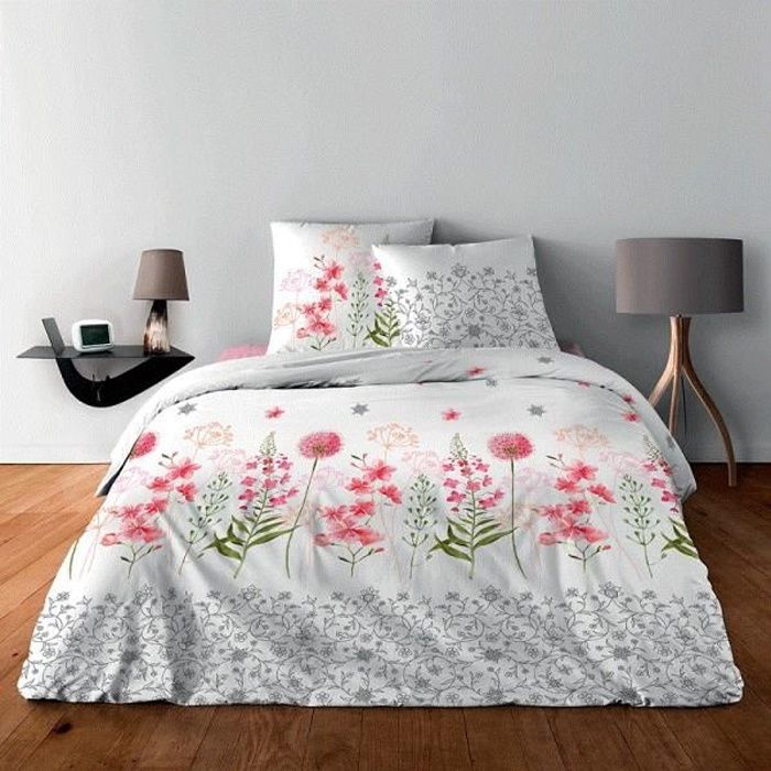 Housse De Couette Studio DODO - Coton Fuchsia 57 Fils/cm² - Tissu Respirant & Coloris Résistant - Ensemble Linge De Lit
