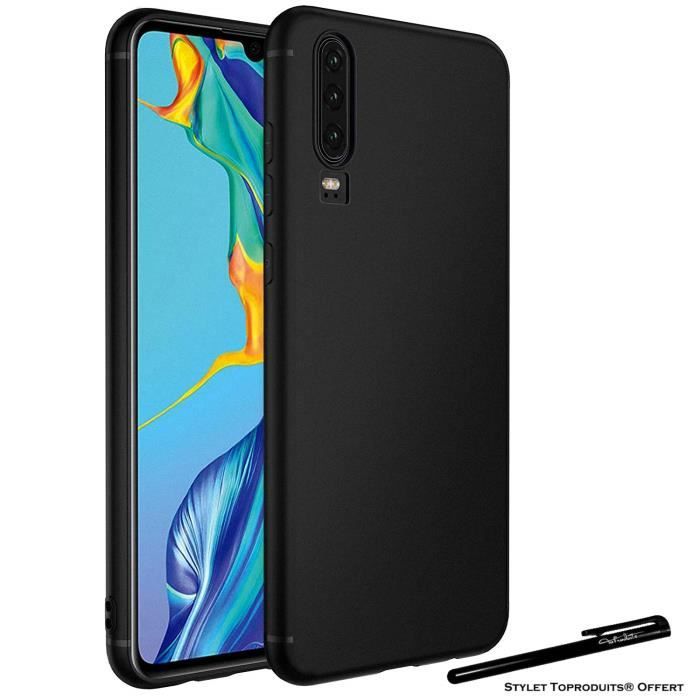 Coque Silicone Souple Motif Géométrique Prism Pour Huawei P30 - Noir - Générique