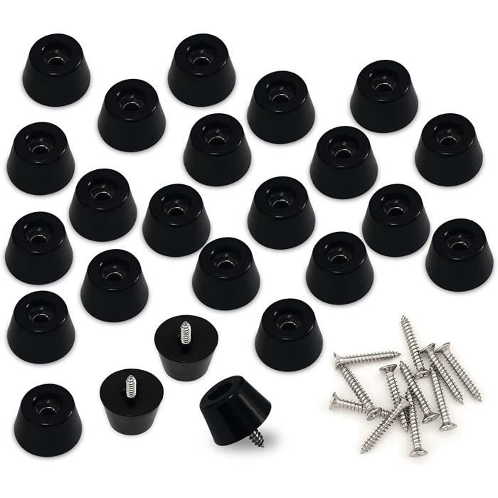 Pieds En Caoutchouc Pare-chocs - 4 Pièces - D12x10xH7mm - Noir - Uxcell - Neuf