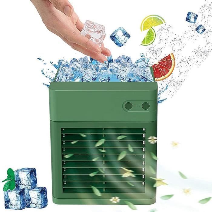 Ventilateur Climatiseur Portable USB, 3 Vitesses, 380ml, Mini Refroidisseur D'air, Silencieux, Usage Bureau & Maison 17x15,2x15,7cm - Bricolage