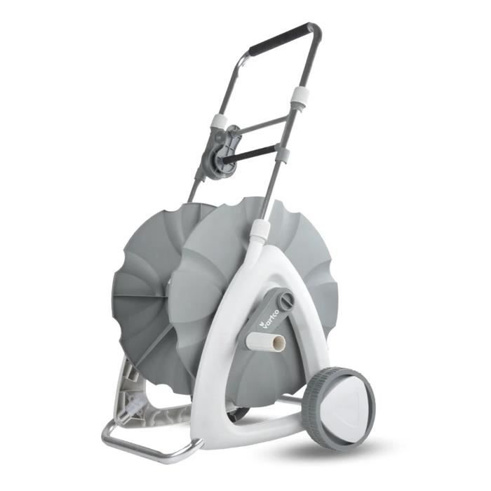 Chariot à tuyaux Vartco LL01-018 en acier avec poignée extensible - gris