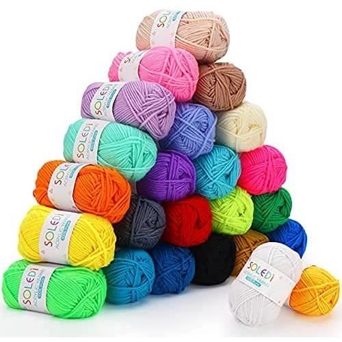 1000G Pelote De Laine-Laine À Tricoter En Acrylique Ultra Doux Pour Crochet  De Fil À Tricoter-Laine Avec 2 Crochets Et S[x80] - Cdiscount Beaux-Arts et  Loisirs créatifs