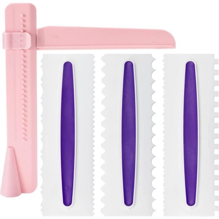 Grattoir à Gâteau En Acier Inoxydable - Pour Lissage Crème, Décoration Pâtisserie - 22,5cm