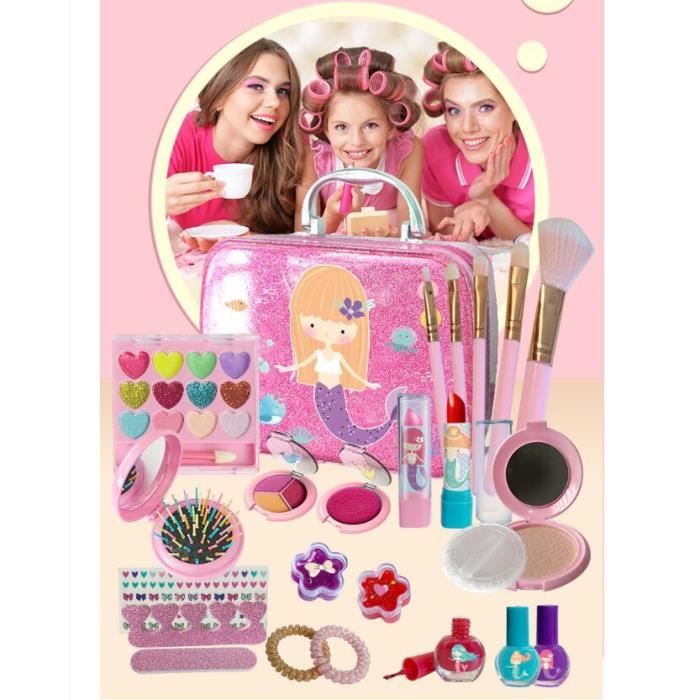 Maquillage Enfant Jouet Fille, Lavable Maquillage Petite Fille avec Malette  Make Up Set Cadeau de Anniversaire Jouet pour Fille 3 4 - Cdiscount Au  quotidien