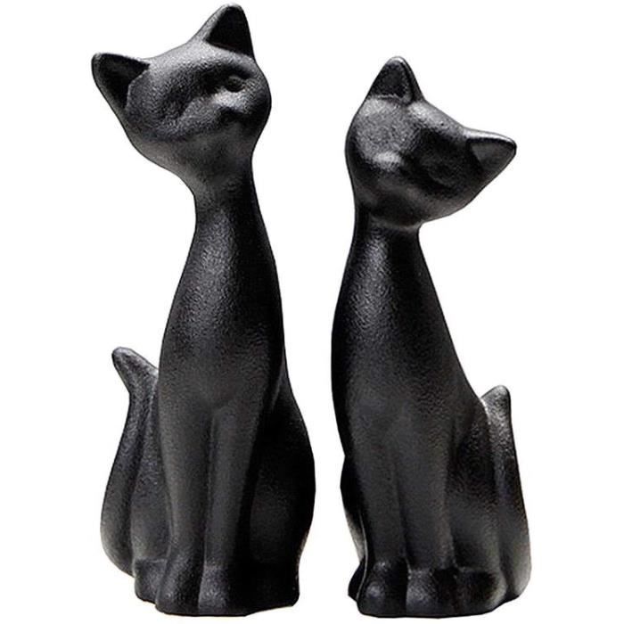 Statue Statuette Zsqzjj Moderne Abstraite Figure Statue Sculpture 2 Pieces Figurines De Chat Fete De Mariage Coupl414 Cdiscount Maison