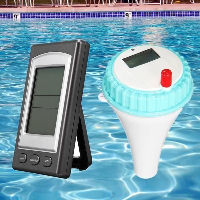 Thermomètre Flottant Pour Piscine, Spa, étang - Affichage °F Et °C, Plastique Bleu