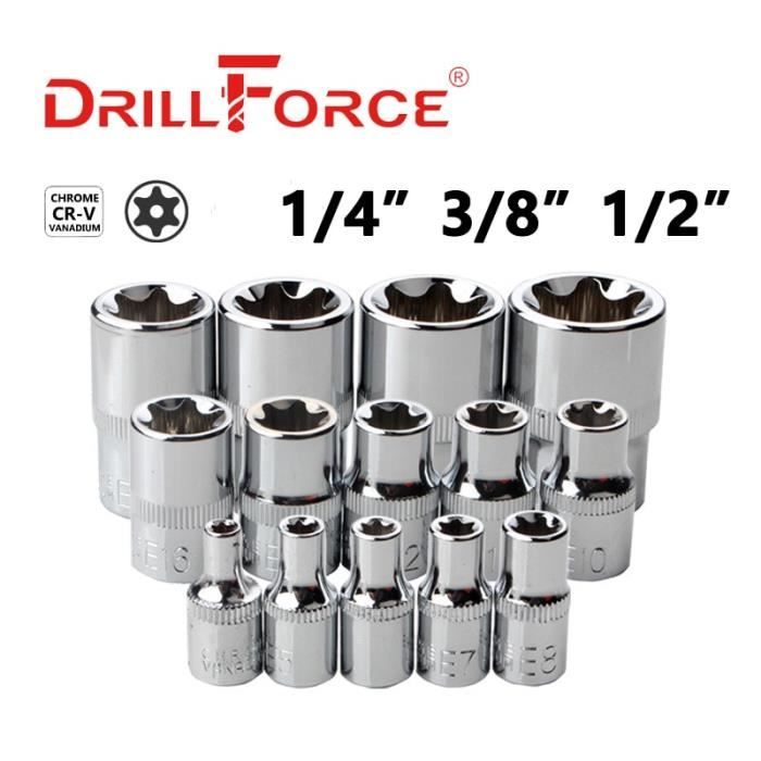 Jeu De Clés à Douille 20 Pièces 1/4 Et 3/8 - Neuf, Marque Top Tools, Référence 38D520, Poids 1.4 Kg