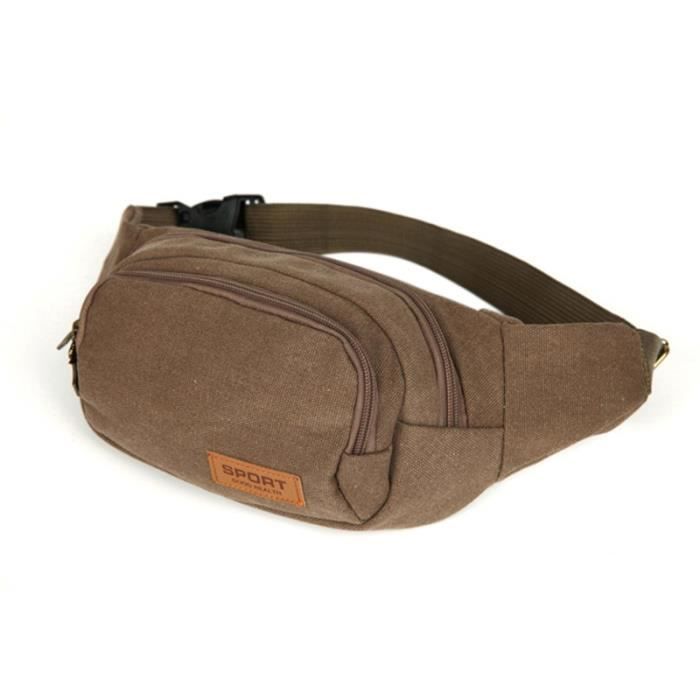 Sac Banane Vintage En Cuir De Buffle - 33x17x10 Cm, 5 Compartiments, Réglable, Unisexe