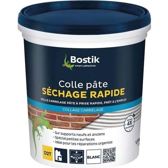 BOSTIK Colle pâte séchage rapide pot plastique - 1.5 kg