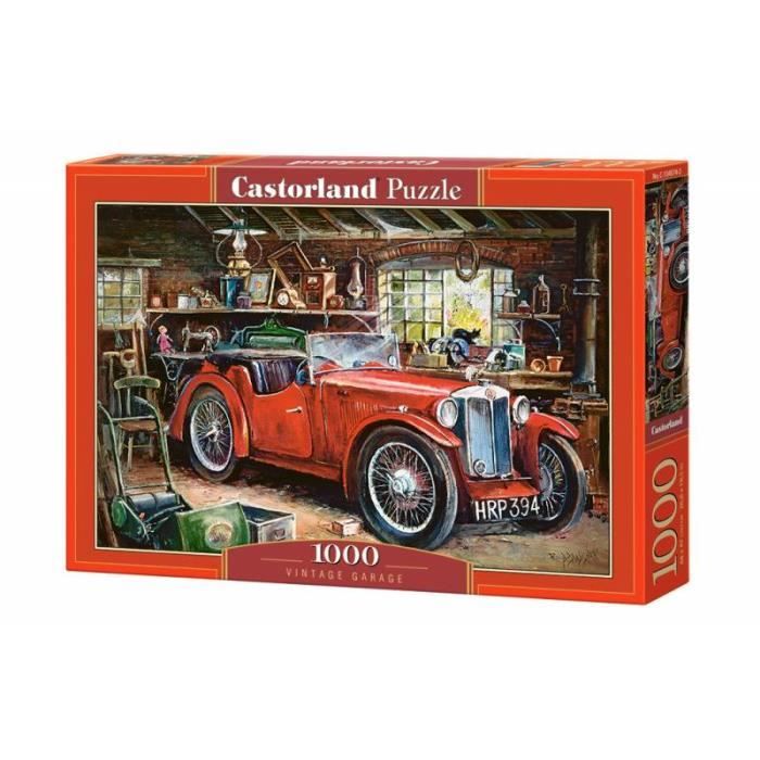 puzzle véhicules - castorland - vintage garage - 1000 pièces - a partir de 9 ans