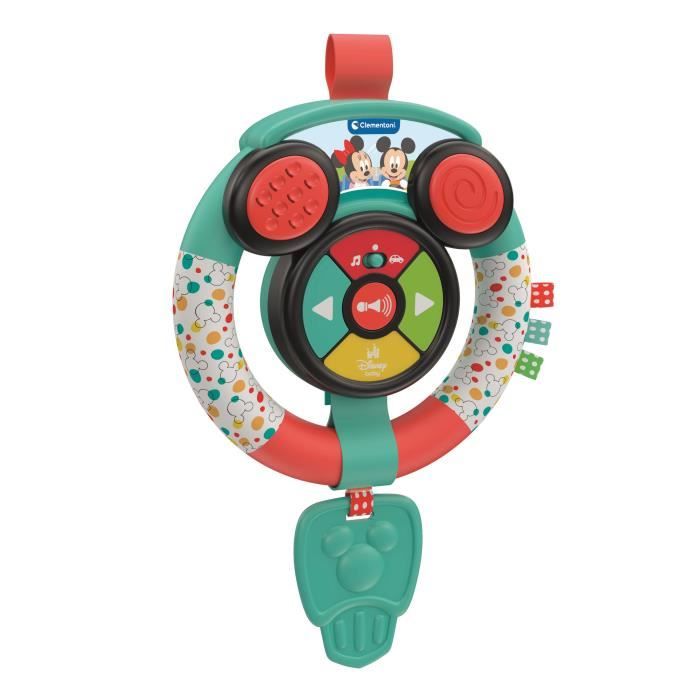 Clementoni Bébé Disney Volant Doux pour Enfants avec Sons et Lumières Jeu Imitatif Éducatif Petite Enfance Stimule la Manualité et Le Développement Cognitif 17557