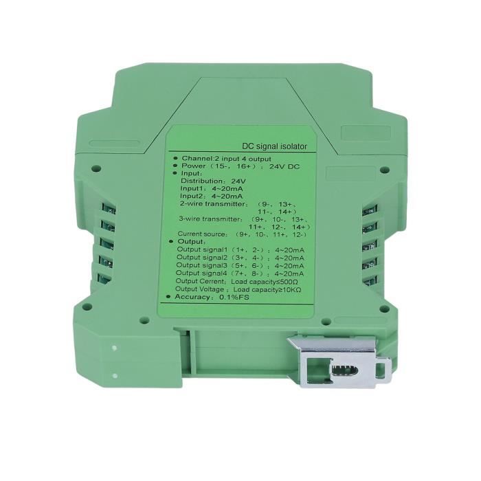 Conditionneur De Signal DC Transmetteur Isolateur 24V 4-20mA Vers 0-10V - 1 Entrée 1 Sortie
