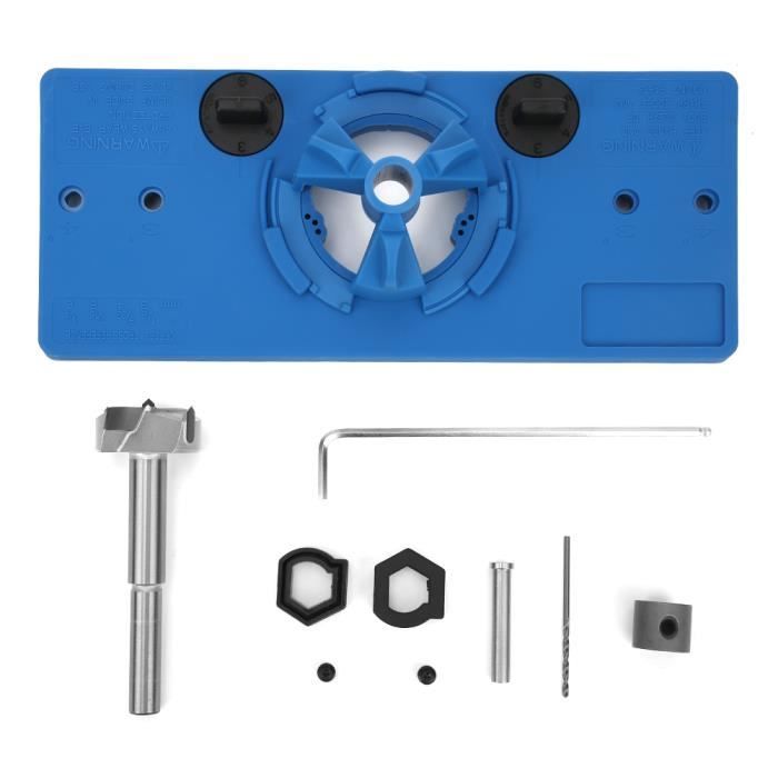 Gabarit De Perçage Pour Charnière 35 Mm – Guide De Trou Pour Armoires Et Meubles – En Plastique ABS – Dimensions 66x77 Mm