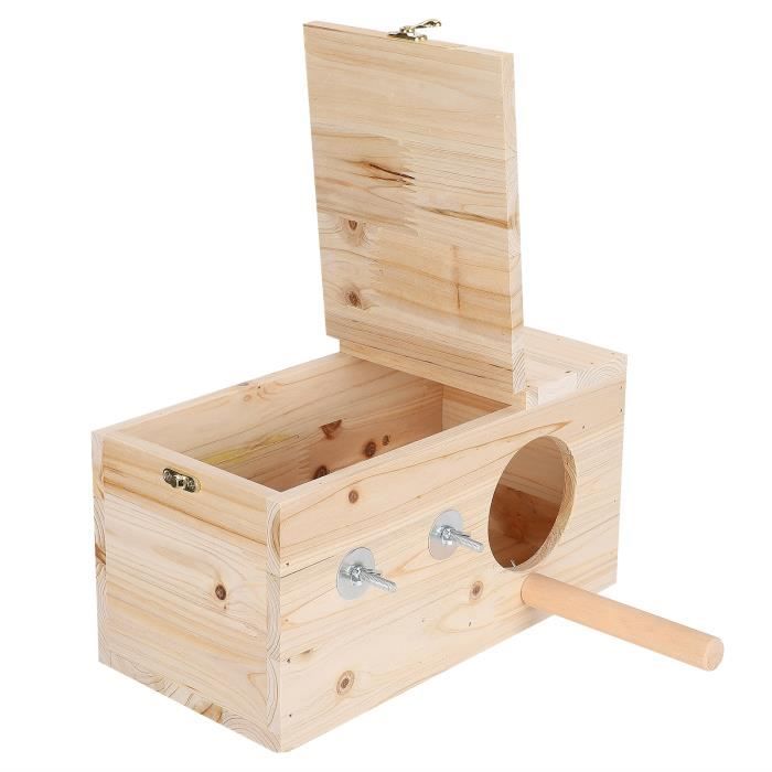 Zerodis Boîte D'élevage D'oiseaux Nichoir D'élevage De Perroquet Nichoir En Bois Maison D Zerodis Boîte D'élevage D'oiseaux Nichoir D'élevage De Perroquet Nichoir En Bois Maison D