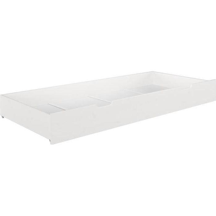 90.10-s4w tiroir de rangement en pin blanc, spécialement pour les lits senior 90x200 cm