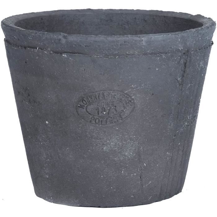 Esschert Design AT33 Âgé Terre Cuite Rond Fleur Pot , Charbon