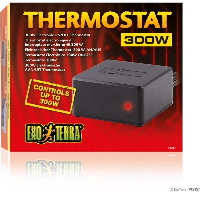 Thermostat électronique pour terrarium - EXO TERRA - Interrupteur marche-arrêt - 300W