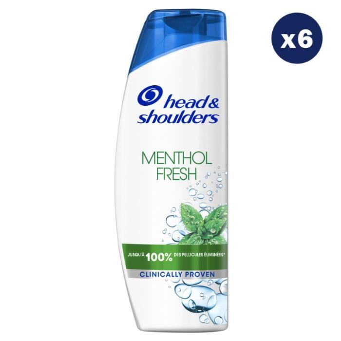 6 Shampoings Menthol Fresh 285ml, Head & Shoulders