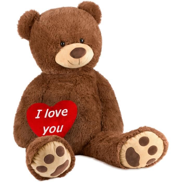 BRUBAKER - Peluche Douce - Ours/Nounours avec Cœur I Love You - 25
