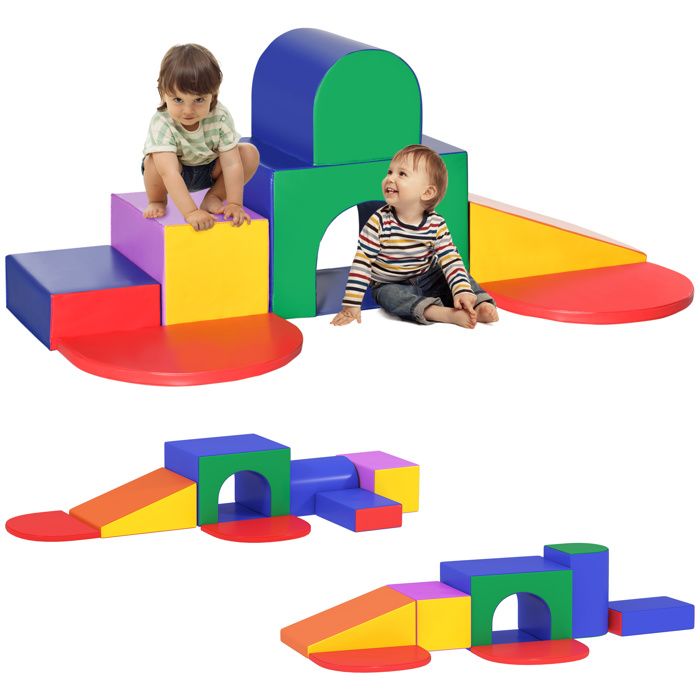 HOMCOM - Blocs de construction en mousse - PU - 170x130x40cm - Multicolore