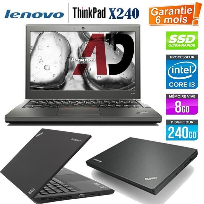 Lenovo X240 Core i3 1.9 GHz SSD 240 Go RAM 8 Go - Lenovo