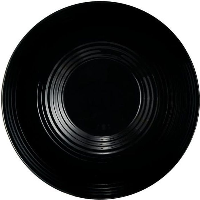 Saladier - Luminarc - Harena Noir - Verre trempé - 27 cm - Compatible lave-vaisselle