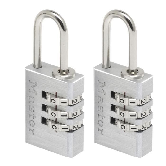 syst/ème de fermeture Master Lock Cadenas Pack /œillets de fermeture de placard avec cadenas en aluminium de 40mm