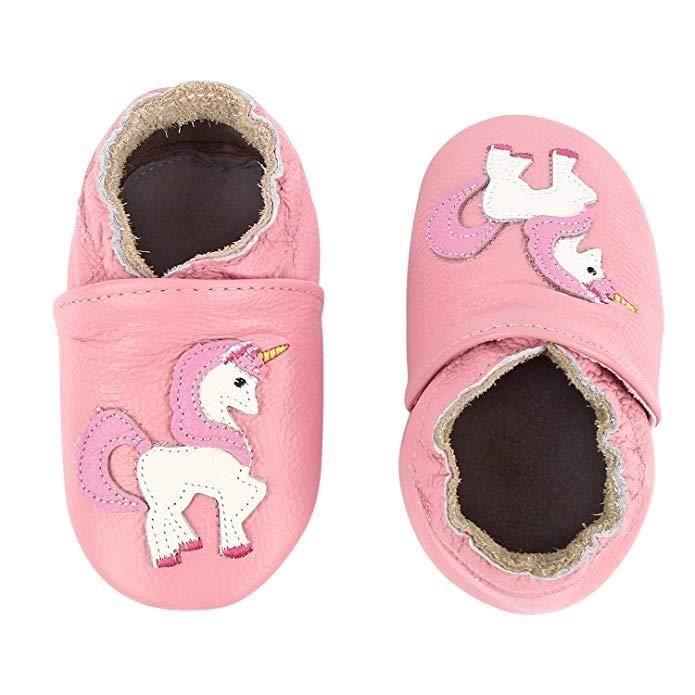 chausson cuir licorne