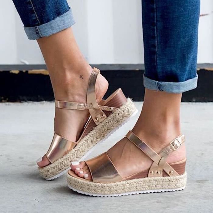 Nouveau Chaussures Femmes Gelée Sandale Talon Bas Été Fleur Boucle Fermeture Blanc Nouveau Chaussures Femmes Gelée Sandale Talon Bas Été Fleur Boucle Fermeture Blanc